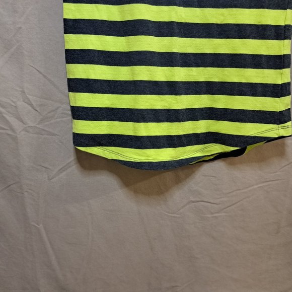 Women's Green and Black Stripped Tee Shirt - Picture 2 of 4